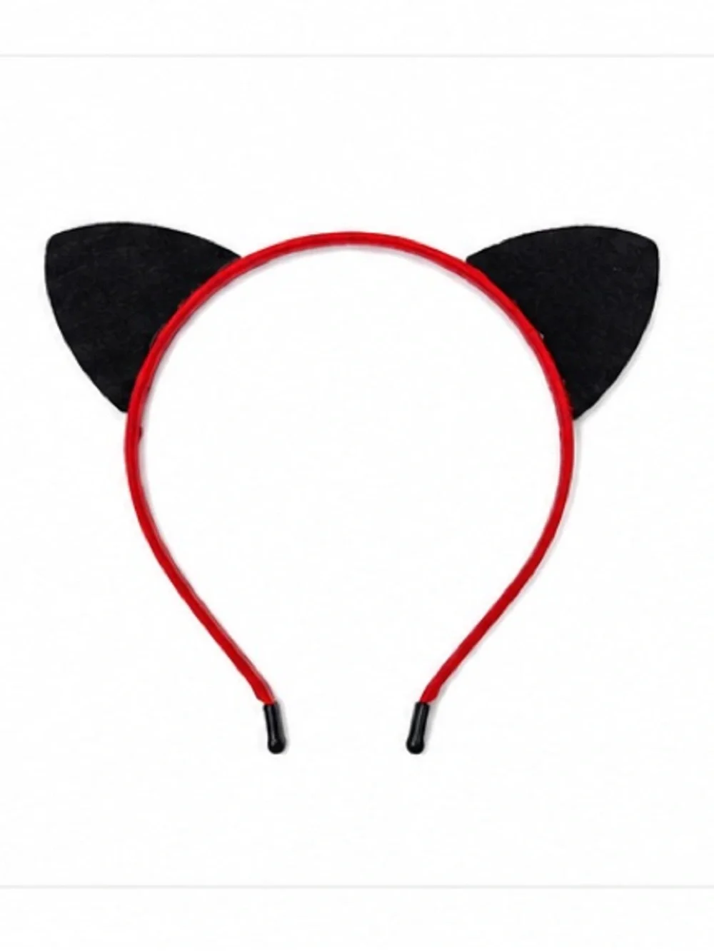 NEW - Set of 2 Rhinestone Headbands Red Cat Ears & Silver Crystal Bow